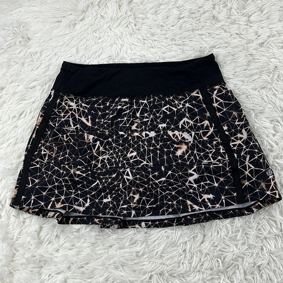 Lululemon Pace Rival Skirt II *4-way Stretch (Tall) Sugar Crush Multi / Black - Picture 1 of 9